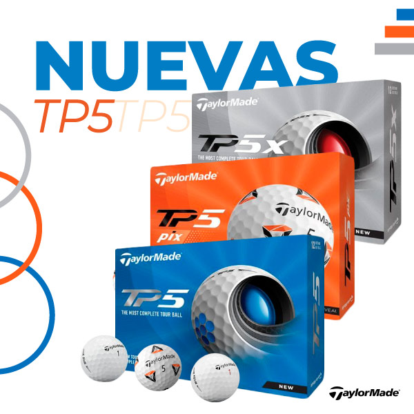 Las bolas de golf TaylorMade TP5, TP5 pix y TP5 X son la nueva línea innovadora, siendo la única bola de golf con 5 capas de recubrimiento...