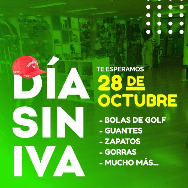 disfruta el día sin IVA que servigolf trae para ti, increibles precios y productos solo pata ti.