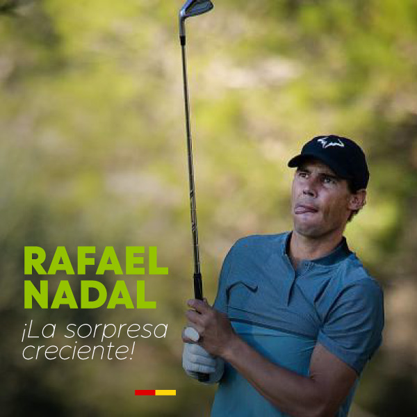 Rafael Nadal es reconocido como tenista por su tenacidad y todo lo que refleja dentro de la cancha, aunque es poco conocido por su golf...